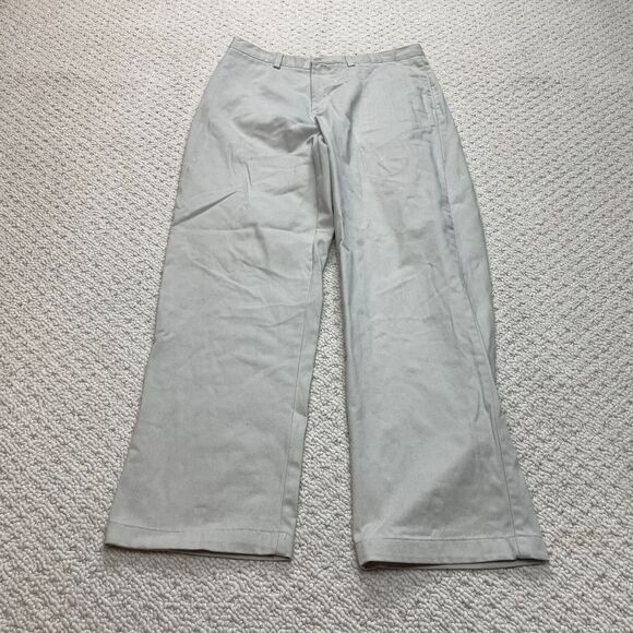 Eddie Bauer Khaki Pants Mens 36x34 Light Beige Wrinkle Resistant Relaxed Fit - Picture 1 of 13